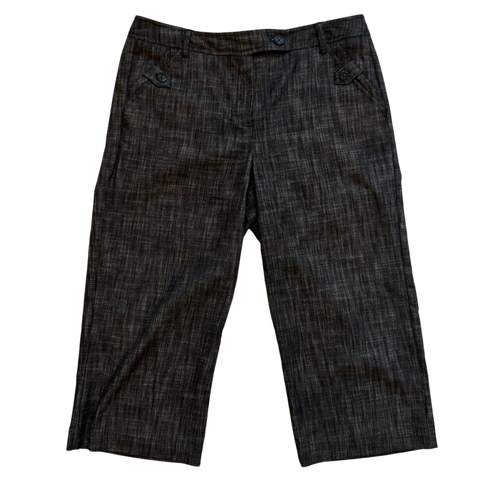 Sandro Sport Capri Pants Women's 12 Gray Travel Minimalist Euro Summer Capsule